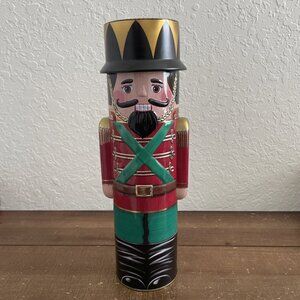 Vintage Nutcracker Tin: Toy Soldier Christmas Candy Container